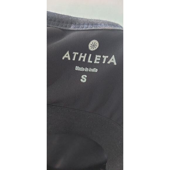 Athleta Maxi Dress Tie-Dye Black High-Low Size Small Sleeveless Inner Bra - Picture 3 of 6